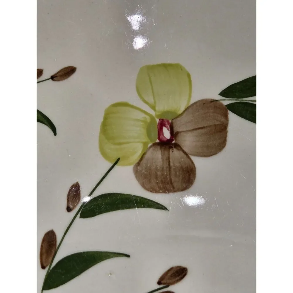 Vintage Blue Ridge Pottery Hand Painted Orchid Vegetable Bowl 8.5 Inch